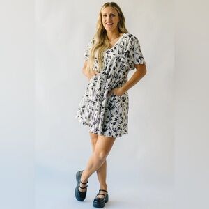 Black and White Floral Dress